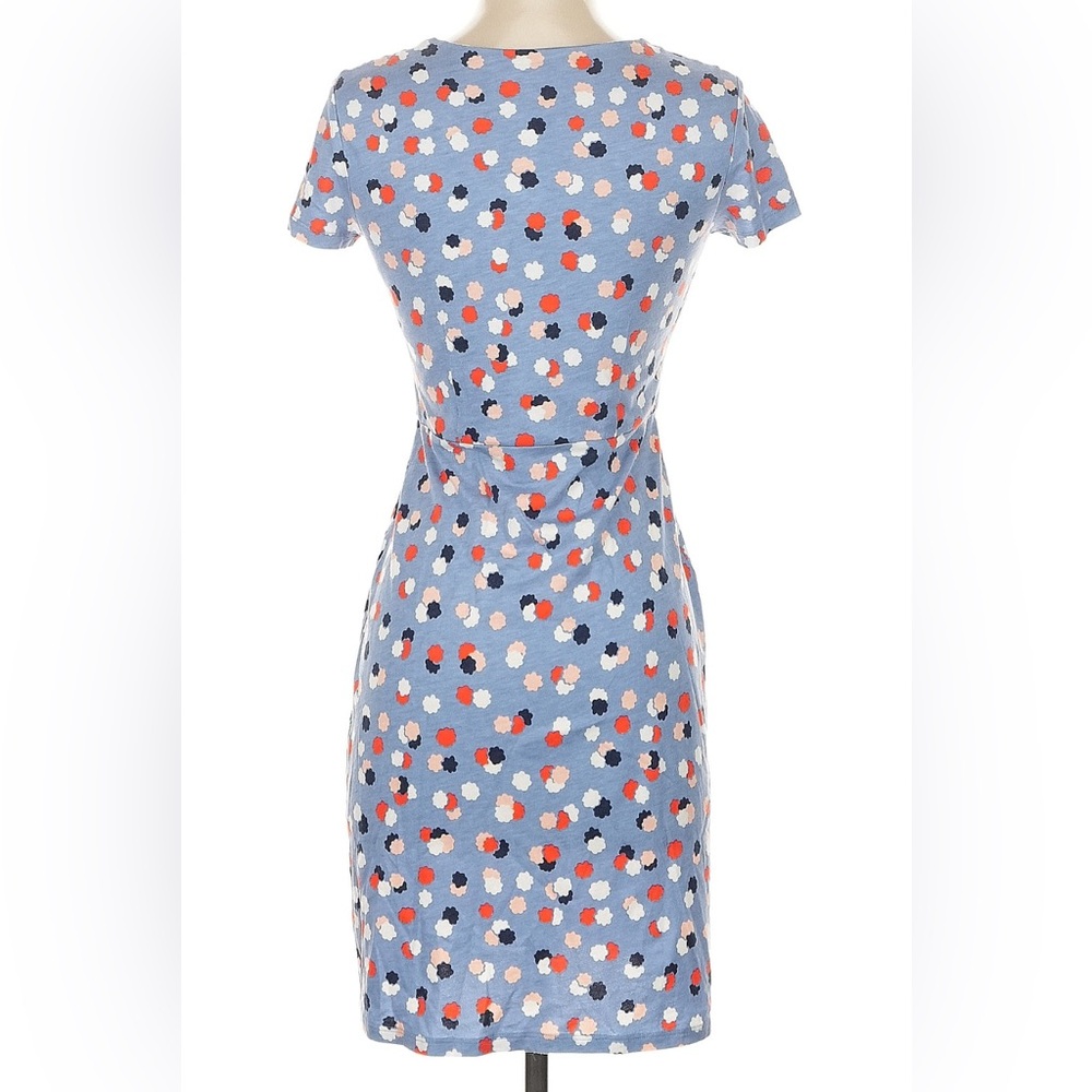 Boden Emory Jersey Polka Dot Periwinkle Blue, Red & White Knee Length Dress Sz 8 - Picture 4 of 11